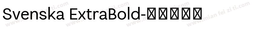 Svenska ExtraBold字体转换